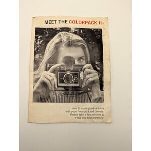 Vintage 1968 Polaroid Colorpack II Land Camera Instruction Manual User Guide